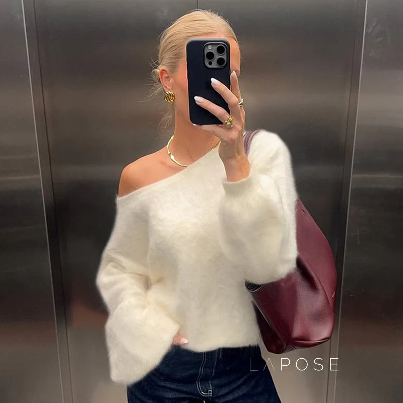 Selene Off Shoulder Knit Sweater
