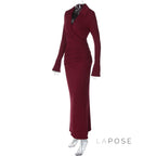 Sena Pleated Bodycon Midi Dress