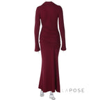 Sena Pleated Bodycon Midi Dress