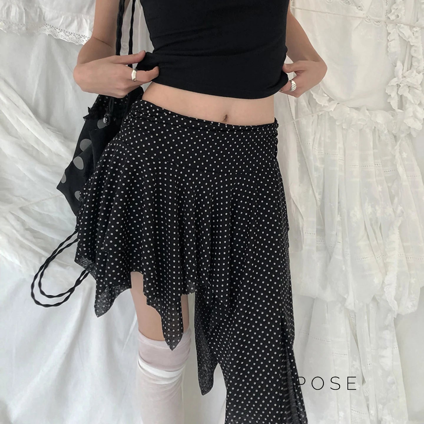 Sephora Asymmetric Polka Skirt