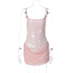 Sequin Floral Bodycon Mini Dress