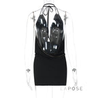 Serina Studded Halter Mini Dress