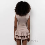 Shae Contrast Floral Mini Dress