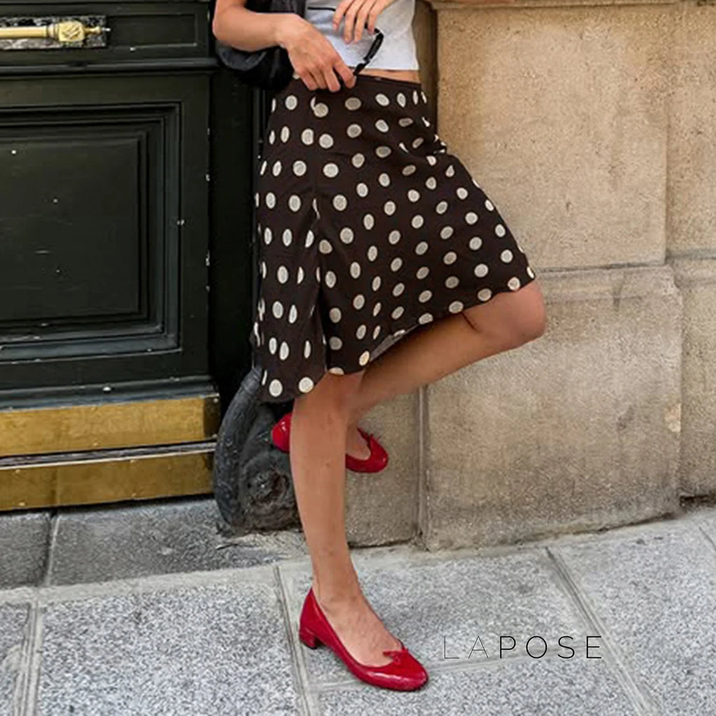 Sia Polka Dot Mesh Skirt