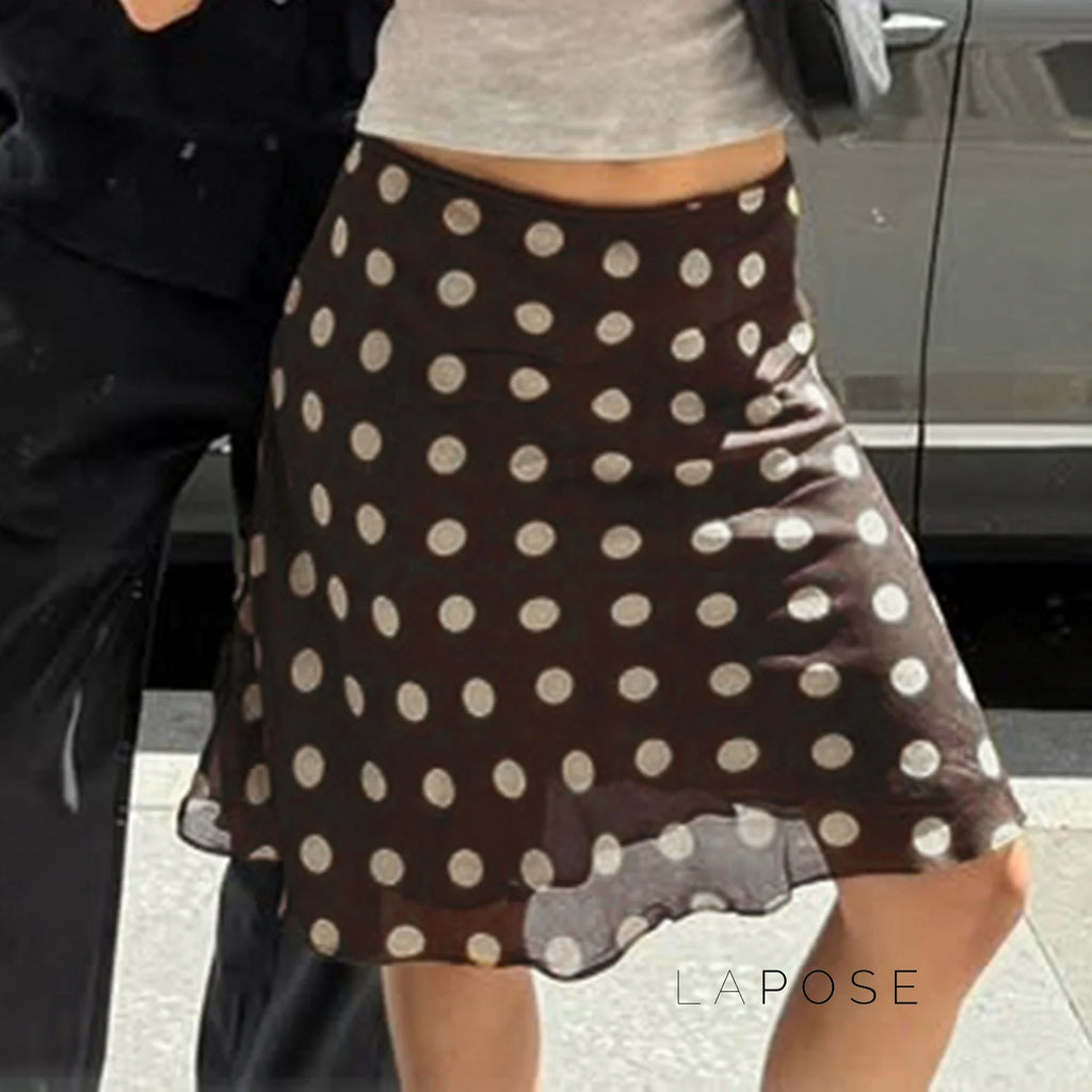 Sia Polka Dot Mesh Skirt