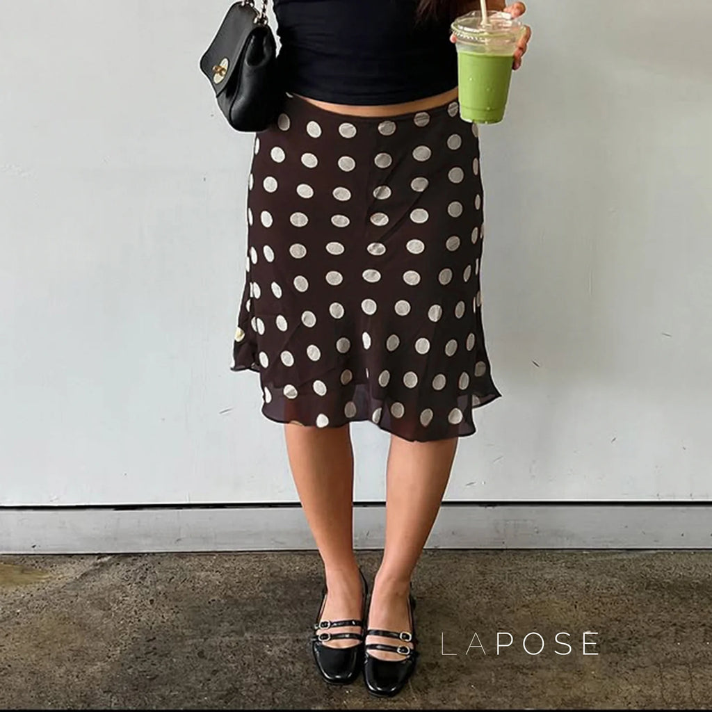 Sia Polka Dot Mesh Skirt