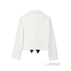 Sonya Contrast Bow Blazer
