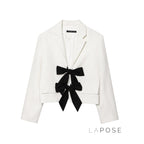 Sonya Contrast Bow Blazer