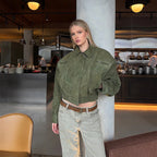 Star Lapel Crop Jacket