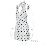 Svea Halter Polka Dot Mini Dress