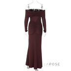 Swara Off-Shoulder Tie Waist Dress