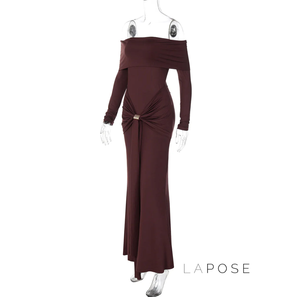Swara Off-Shoulder Tie Waist Dress