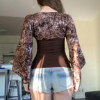 Talaya Floral Bell Sleeve Top