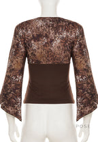 Talaya Floral Bell Sleeve Top