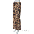 Talayah Leopard Mesh Maxi Skirt
