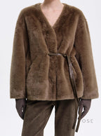 Talitha Plush Tie-Waist Coat
