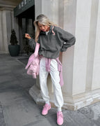 Talya Long Sleeve Polo Sweatshirt