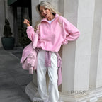 Talya Long Sleeve Polo Sweatshirt