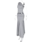 Taryn Ribbed Twist Skirt Set