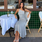 Tatum One-Shoulder Midi Skirt Set