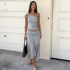 Tatum One-Shoulder Midi Skirt Set