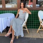 Tatum One-Shoulder Midi Skirt Set