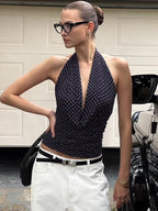 Tatum Polka Dot Halter Top