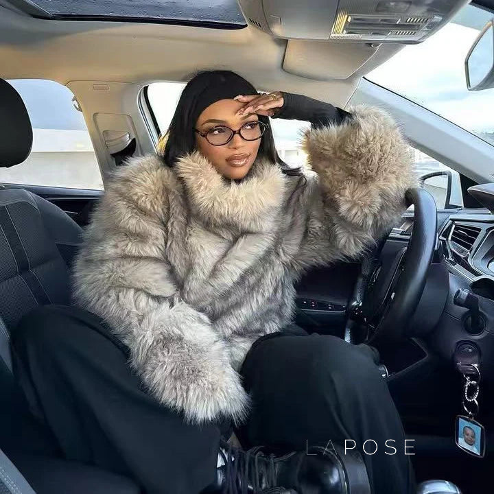 Thea Plush Faux Fur Jacket