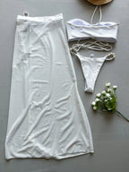 Three-Piece Bikini & Cover-Up Skirt Set