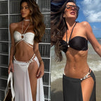 Three-Piece Bikini & Cover-Up Skirt Set