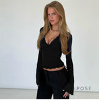 Tiara Lace Flared Sleeve Top