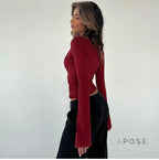 Tiara Lace Flared Sleeve Top