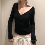 Trista V Neck Knit Sweater Top