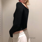 Trista V Neck Knit Sweater Top
