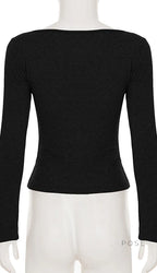 Trista V Neck Knit Sweater Top