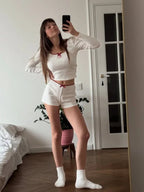 Two-Piece Short Set with Lace