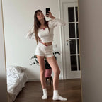 Two-Piece Short Set with Lace