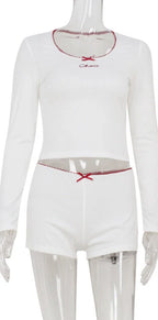 Two-Piece Short Set with Lace