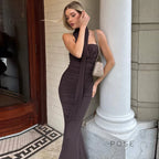 Valentine Strapless Mesh Midi Dress