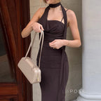 Valentine Strapless Mesh Midi Dress