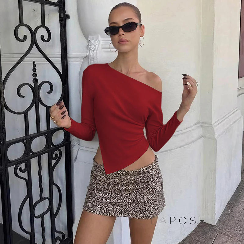 Valkyrie Asymmetric Slit Top