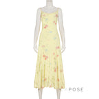 Vanna Botanical Print Maxi Dress