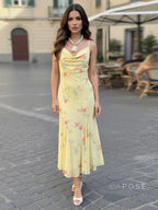 Vanna Botanical Print Maxi Dress