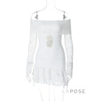 Varnika Off Shoulder Lace Mini Dress