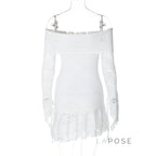 Varnika Off Shoulder Lace Mini Dress