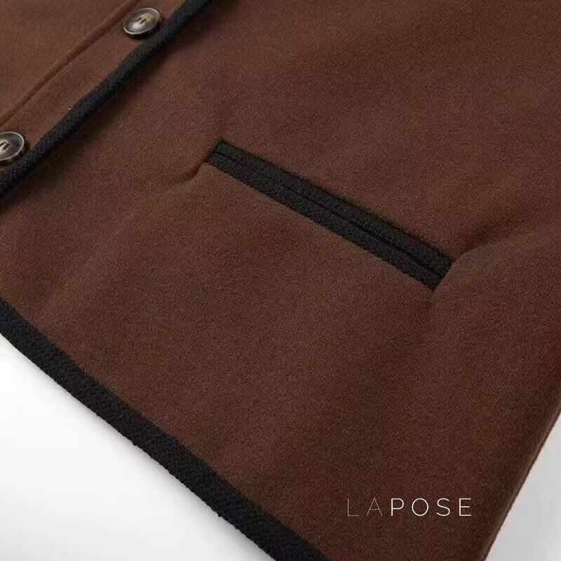 Vedika Colorblock Tweed Jacket