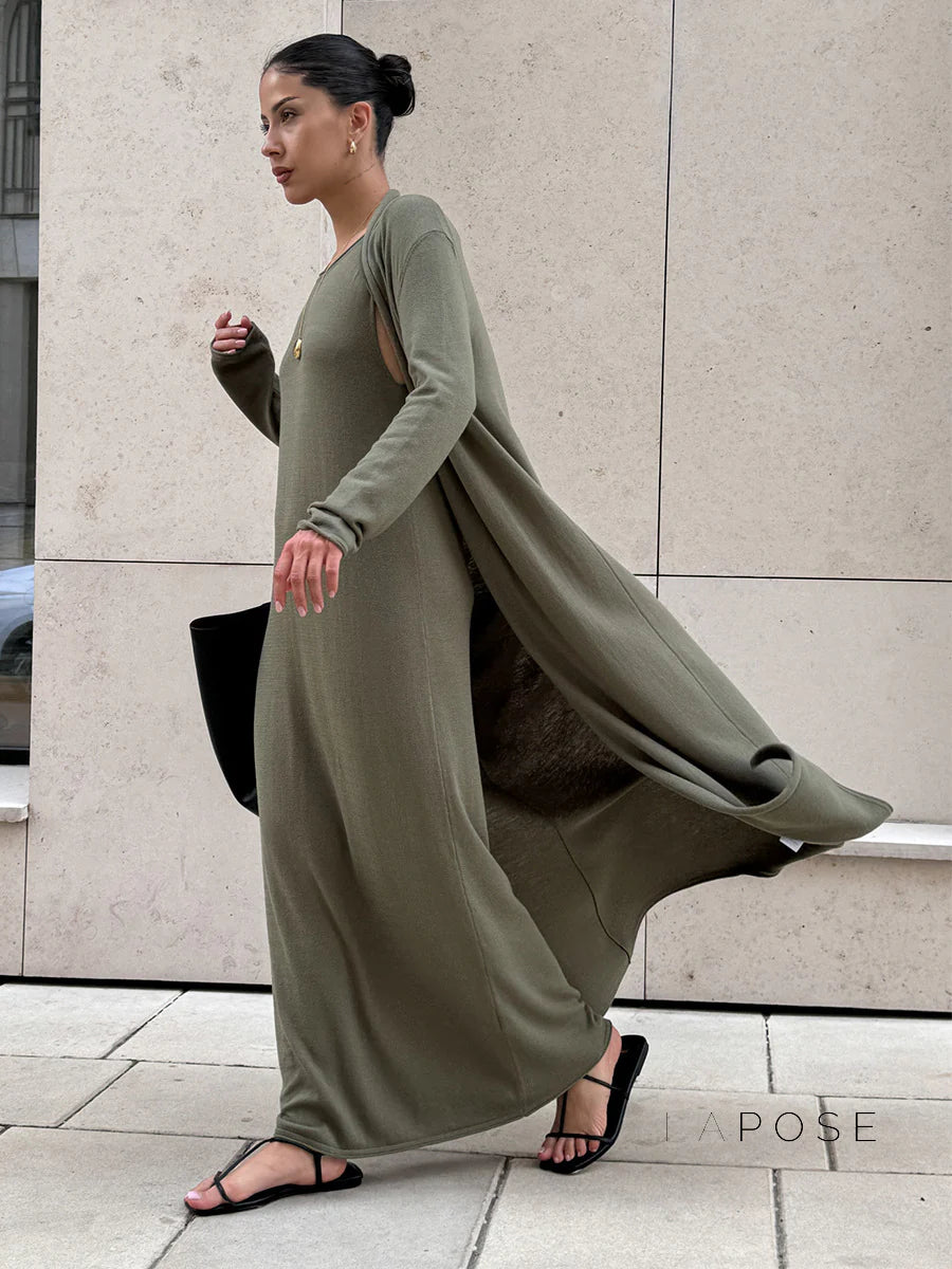 Xandria Knitted Lounge Dress Set