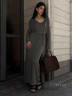 Xandria Knitted Lounge Dress Set