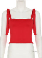 Yara Backless Bow-Tie Top