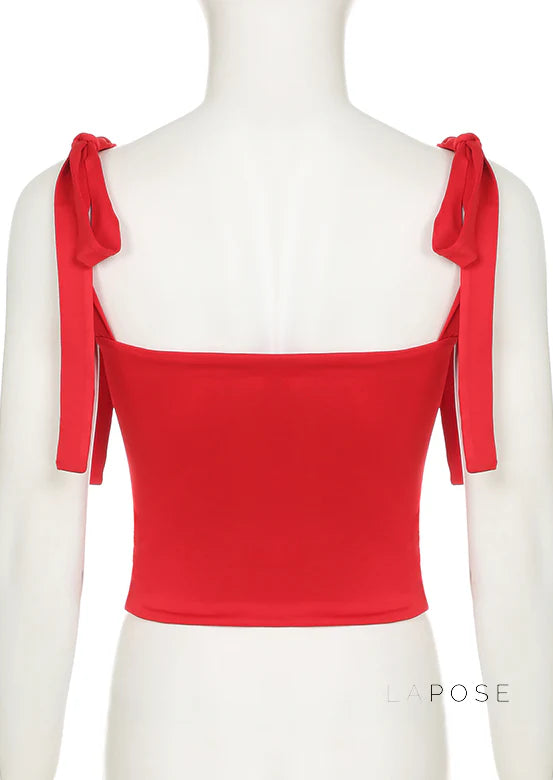 Yara Backless Bow-Tie Top